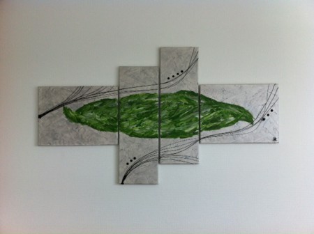 Tableau Vert et Argent (N°3)